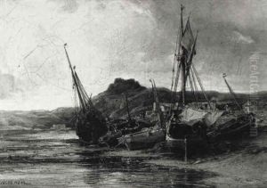 Voiliers A Plougastel by Jules Achille Noel