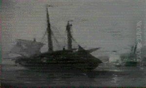 Bateau A L'ancre, Peche Diurne [&] Bateau A       L'ancre, Peche Nocturne by Jules Achille Noel