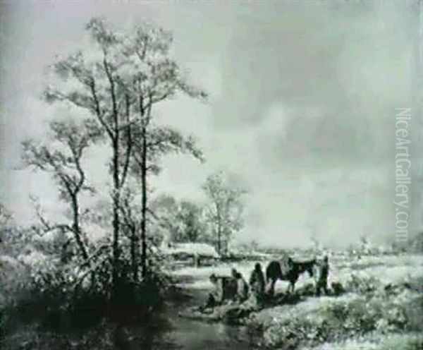 Lavandieres En Hiver - view 1
