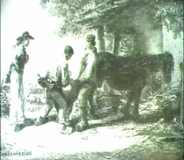 Le Marechal-ferrant Au Travail - view 1
