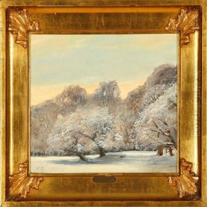 Winter Day In Dyrehavenpark, Denmark by Rudolf Bissen