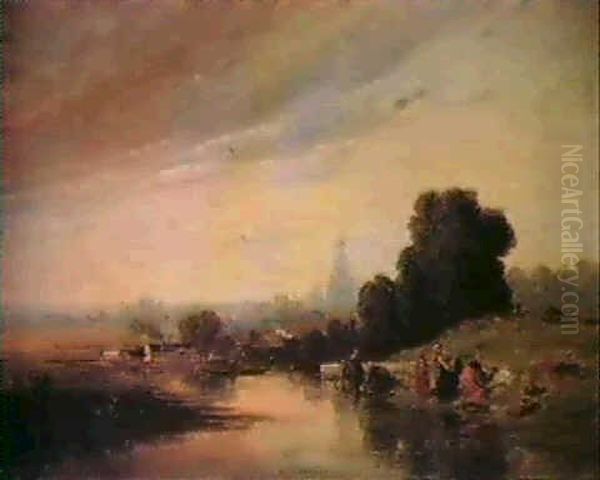 Washerwoman By A River. - view 1
