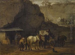 Beim Hufschmied by Julius Noerr