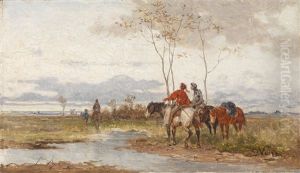 Reiter In Einer Weiten Landschaft Reiter In Einer Weiten Landschaft