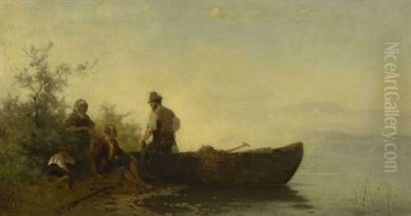 Fischerfamilie Am Ufer Des Chiemsees - view 1