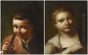 Volto Di Bambino E Volto Di Bambina (pair) Volto Di Bambino E Volto Di Bambina (pair)
