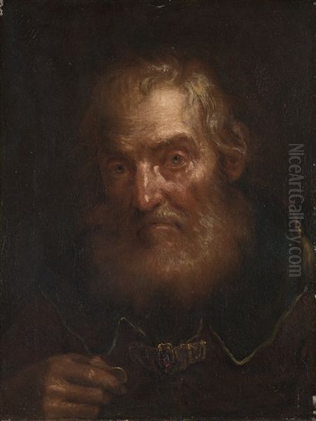 Ritratto Di Vecchio Con Moneta In Mano - view 1