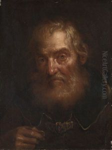 Ritratto Di Vecchio Con Moneta In Mano