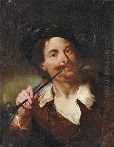 Figure De Fantaisie D'un Homme Fumant La Pipe - view 1