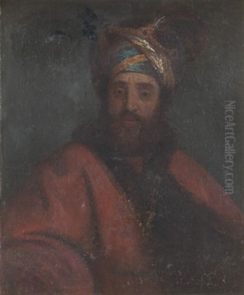 Portratt Av Man Med Turban - view 1
