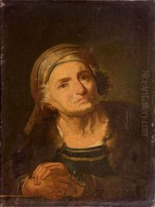 Portrait De Femme Agee by Giuseppe Nogari
