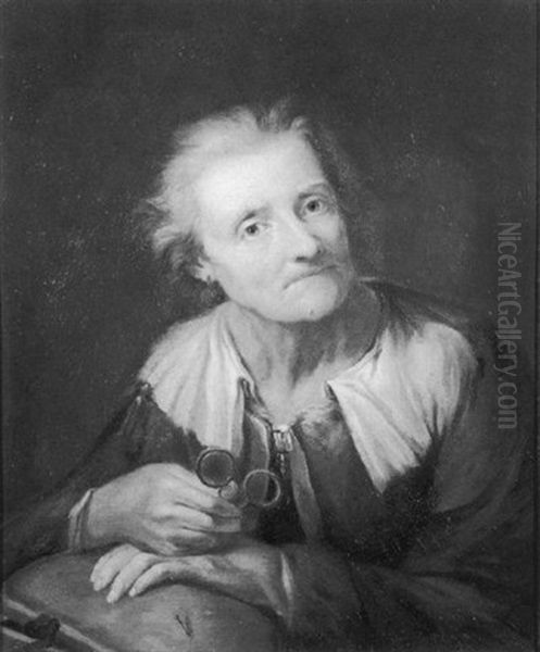 Portrait Of A Woman, Her Right Hand Holding A Pair Of Pince-nez - view 1