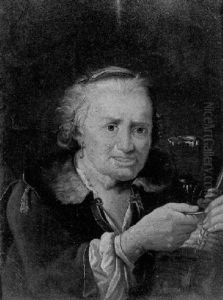 La Vieille Dame Degustant Une Coupe De Vin by Giuseppe Nogari
