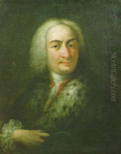 Ritratto Di Gentiluomo In Abito Scuro, Giubba Rossa E Sciarpa Di Ermelino Ritratto Di Gentiluomo In Abito Scuro, Giubba Rossa E Sciarpa Di Ermelino
