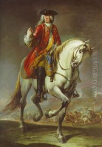 Equestrian Portrait Of Field Marshal Count Johann Matthias Von Der Schulenburg, Full-length