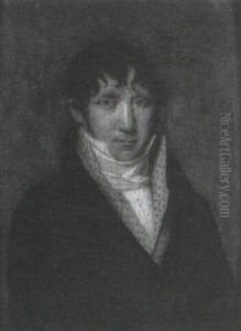 Portrait Of A Lady Wearing A Brown Coat With Fur Trim by Giuseppe Nogari