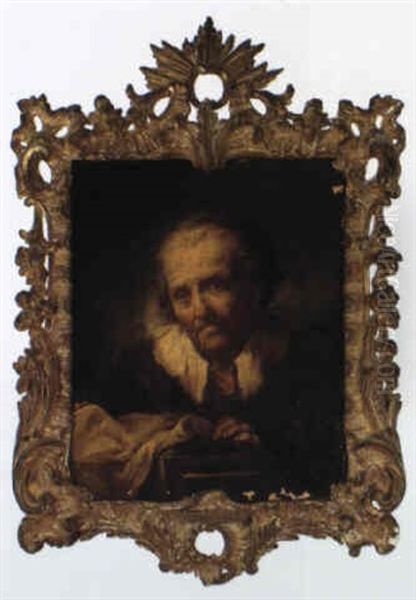 Old Woman With A Sewing Box - view 1