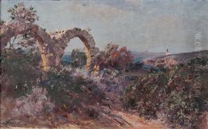 Enfants Parmi Les Ruines De L'aqueduc, Algerie Enfants Parmi Les Ruines De L'aqueduc, Algerie