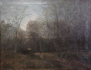 Shepherd At Dawn In Landscape Shepherd At Dawn In Landscape