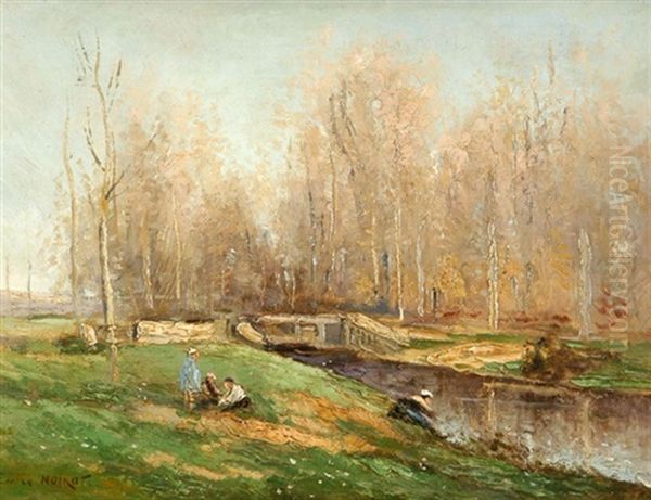 Flusslandschaft Mit Wascherinnen - view 1