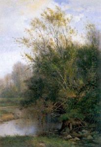 Bord Du Renaison A Riorges (loire) by Louis Noirot