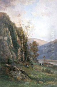 Au Perron, Pres De Villerest (loire) by Louis Noirot