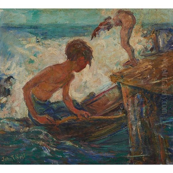 Children Diving Into Water - view 1