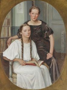 Elizabeth Et Renee De Nolhac, Filles De L'artiste by Henri Girault De Nolhac
