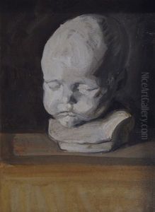 Still Life With White Child's Bust by Franz Noelken