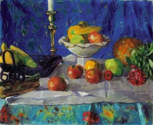 Stilleben Mit Leuchter Und Ananas Stilleben Mit Leuchter Und Ananas