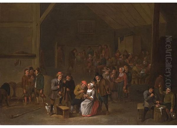 Interieur Eines Hollandischen Wirtshauses Mit Reicher Figurenstaffage - view 1