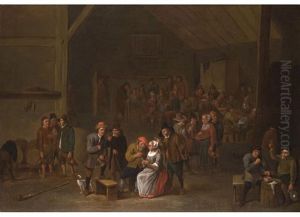 Interieur Eines Hollandischen Wirtshauses Mit Reicher Figurenstaffage by Jan Nollekens
