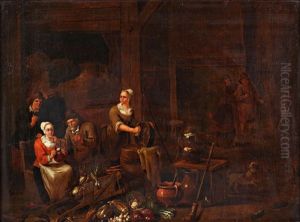Interieur D'une Cuisine Dans Une Auberge by Jean Baptiste Nollekens