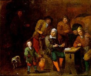 Les Fumeurs De Pipe Dans Un Estaminet by Joseph Francis Nollekens