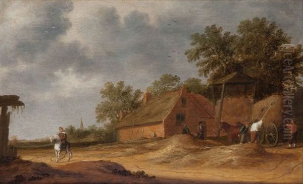 Paysans Au Travail Pres D'une Ferme - view 1