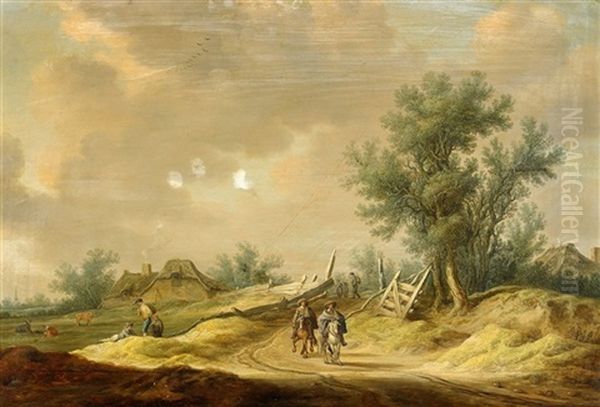 Pastoralt Landskap Med Figurstaffage - view 1
