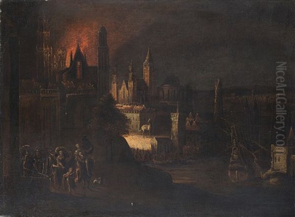 Aeneas Fleeing From The Fire Of Troy - view 1