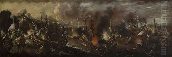 Escena De Batalla Naval - view 1