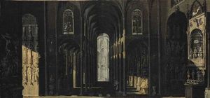 Architecture De Fantaisie, Un Interieur D'eglise by Francois de Nome