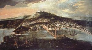 A View Of Naples From The Bay Of Naples by Francois de Nome