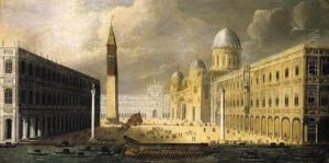 Venice, A View Of The Molo And The Piazzetta From The Bacino Di San Marco