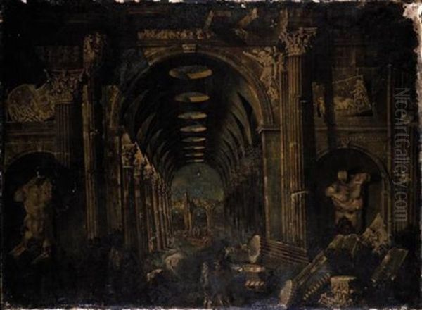 An Architectural Capriccio With The Baths Of Diocletian - view 1