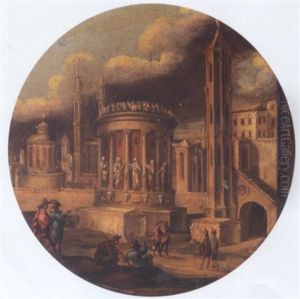 A Capriccio View Of A Town by Francois de Nome