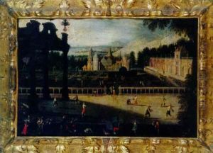Paysage Avec Chateau Et Jardin A La Francaise