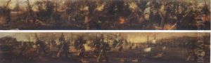 Sea Battle Scene by Francois de Nome