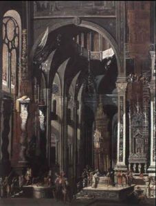 Interieur D'eglise Avec La Circonsision by Francois de Nome