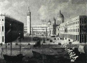 View Of The Piazzetta And Piazza San Marco, Venice, With The Ducal Palace And San Marco On The Right by Francois de Nome