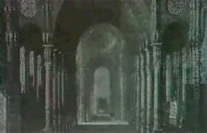 A Church Interior by Francois de Nome
