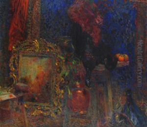 Interno Con Natura Morta by Plinio Nomellini