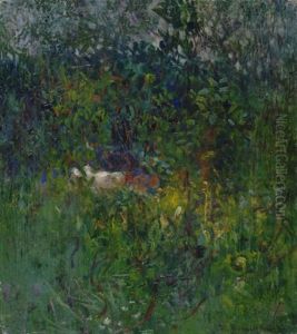 Paesaggio Nel Bosco by Plinio Nomellini